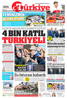 TÜRKİYE GAZETESİ 26 Haziran 2024 Gazete Manşeti Küçük