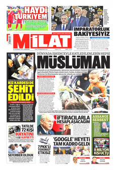 MİLAT 26 Haziran 2024 Gazete Manşeti Küçük