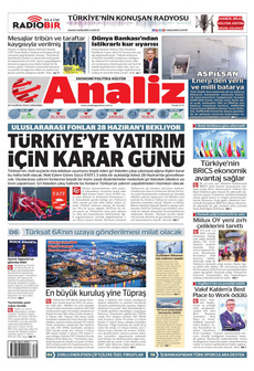 ANALİZ 26 Haziran 2024 Gazete Manşeti Küçük