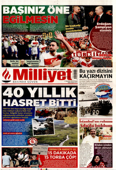 MİLLİYET 7 Temmuz 2024 Gazete Manşeti Küçük