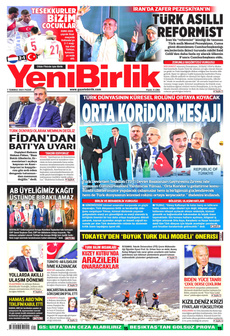 YENİBİRLİK 7 Temmuz 2024 Gazete Manşeti Küçük