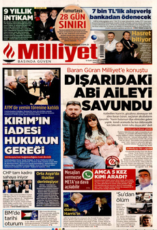 MİLLİYET 12 Eylül 2024 Gazete Manşeti Küçük