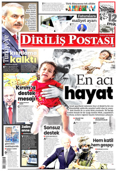 DİRİLİŞ POSTASI 12 Eylül 2024 Gazete Manşeti Küçük