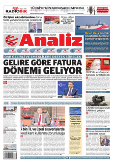 ANALİZ 12 Eylül 2024 Gazete Manşeti Küçük