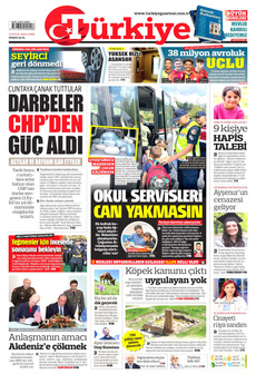 TÜRKİYE GAZETESİ 13 Eylül 2024 Gazete Manşeti Küçük