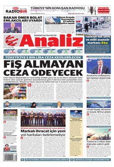 ANALİZ 13 Eylül 2024 Gazete Manşeti Küçük