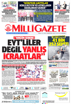 MİLLİ GAZETE 18 Eylül 2024 Gazete Manşeti Küçük