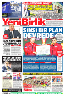 YENİBİRLİK 5 Ekim 2024 Gazete Manşeti Küçük