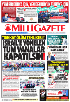 MİLLİ GAZETE 4 Kasım 2024 Gazete Manşeti Küçük