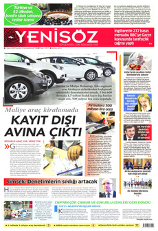 YENİ SÖZ GAZETESİ 4 Kasım 2024 Gazete Manşeti Küçük