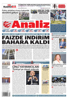 ANALİZ 6 Kasım 2024 Gazete Manşeti Küçük