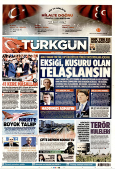 TÜRKGÜN 16 Kasım 2024 Gazete Manşeti Küçük