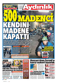 AYDINLIK GAZETESİ 21 Kasım 2024 Gazete Manşeti Küçük