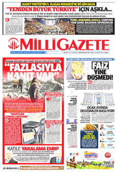 MİLLİ GAZETE 22 Kasım 2024 Gazete Manşeti Küçük