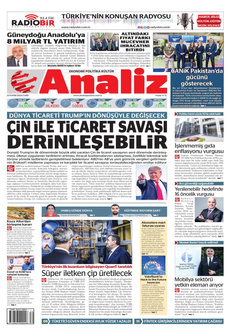 ANALİZ 22 Kasım 2024 Gazete Manşeti Küçük