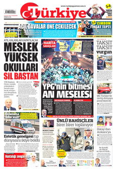 TÜRKİYE GAZETESİ 9 Ocak 2025 Gazete Manşeti Küçük