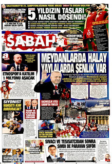 SABAH 20 Mayıs 2025 Gazete Manşeti Küçük