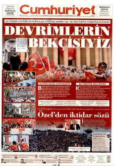CUMHURİYET 20 Mayıs 2025 Gazete Manşeti Küçük