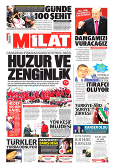 MİLAT 20 Mayıs 2025 Gazete Manşeti Küçük