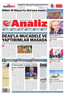 ANALİZ 20 Mayıs 2025 Gazete Manşeti Küçük