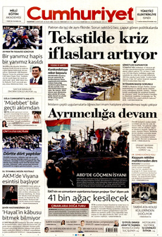 CUMHURİYET 9 Haziran 2025 Gazete Manşeti Küçük