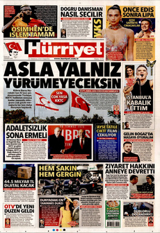 HÜRRİYET 21 Temmuz 2025 Gazete Manşeti Küçük