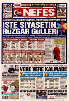 NEFES 21 Temmuz 2025 Gazete Manşeti Küçük