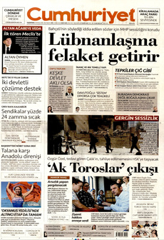 CUMHURİYET 21 Temmuz 2025 Gazete Manşeti Küçük