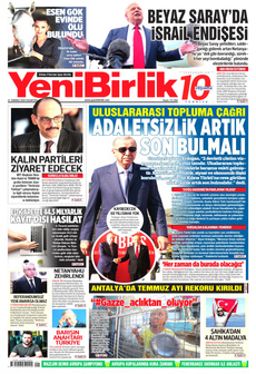YENİBİRLİK 21 Temmuz 2025 Gazete Manşeti Küçük