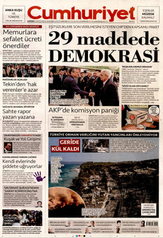 CUMHURİYET 13 Ağustos 2025 Gazete Manşeti Küçük