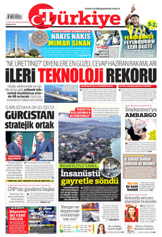 TÜRKİYE GAZETESİ 13 Ağustos 2025 Gazete Manşeti Küçük