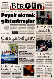 BİRGÜN 13 Ağustos 2025 Gazete Manşeti Küçük