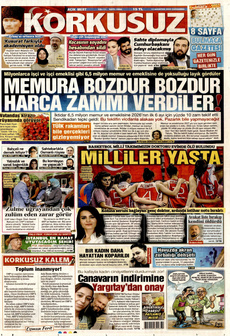 KORKUSUZ 13 Ağustos 2025 Gazete Manşeti Küçük