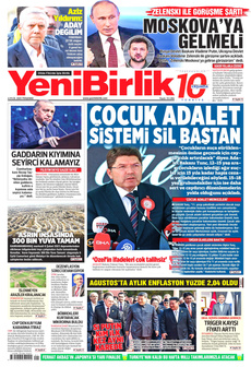 YENİBİRLİK 4 Eylül 2025 Gazete Manşeti Küçük