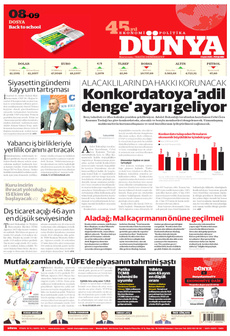DÜNYA 4 Eylül 2025 Gazete Manşeti Küçük
