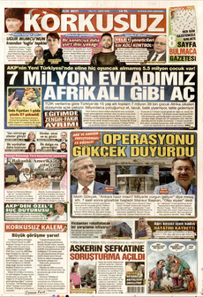 KORKUSUZ 24 Eylül 2025 Gazete Manşeti Küçük