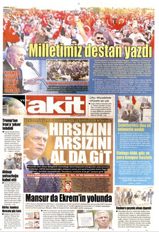 YENİ AKİT 16 Temmuz 2026 Gazete Manşeti Küçük