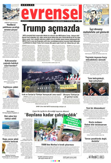 EVRENSEL 16 Temmuz 2026 Gazete Manşeti Küçük