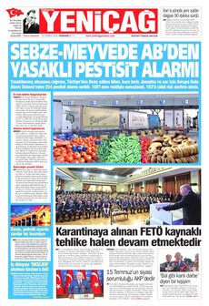 YENİÇAĞ 16 Temmuz 2026 Gazete Manşeti Küçük