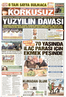 KORKUSUZ 9 Ağustos 2026 Gazete Manşeti Küçük