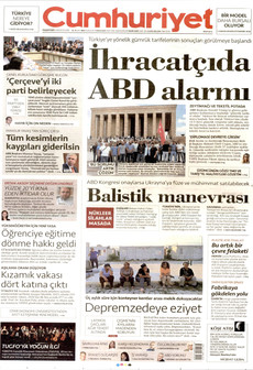 CUMHURİYET 10 Ağustos 2026 Gazete Manşeti Küçük