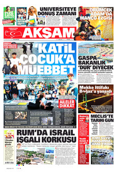 AKŞAM 10 Ağustos 2026 Gazete Manşeti Küçük