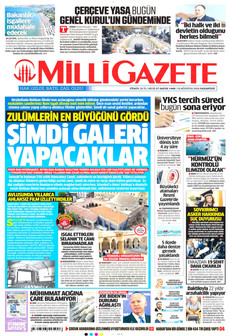 MİLLİ GAZETE 10 Ağustos 2026 Gazete Manşeti Küçük