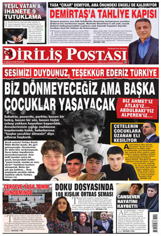 DİRİLİŞ POSTASI 10 Ağustos 2026 Gazete Manşeti Küçük